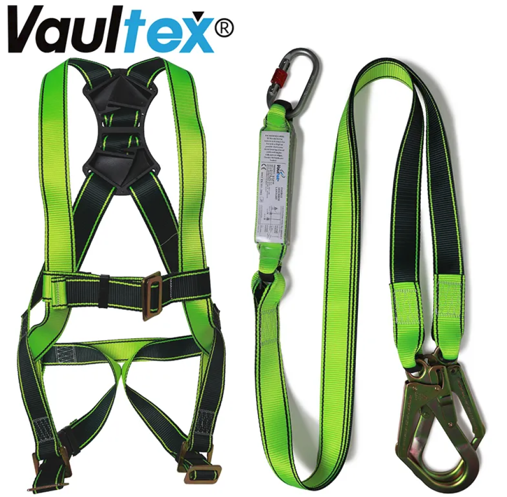 VAULTEX FULL BODY SAFETY HARNESS GREEN 2 HOOK -CHINA/VT-6709 -