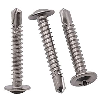 SELF DRILLING SCREW ZINC PLATED WHITE M7X1-1/2" -TAIWAN