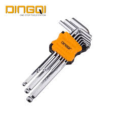 DINGQI 9PCS HEX KEY LONG FLAT HEAD 1.5-10MM-CHINA/17201
