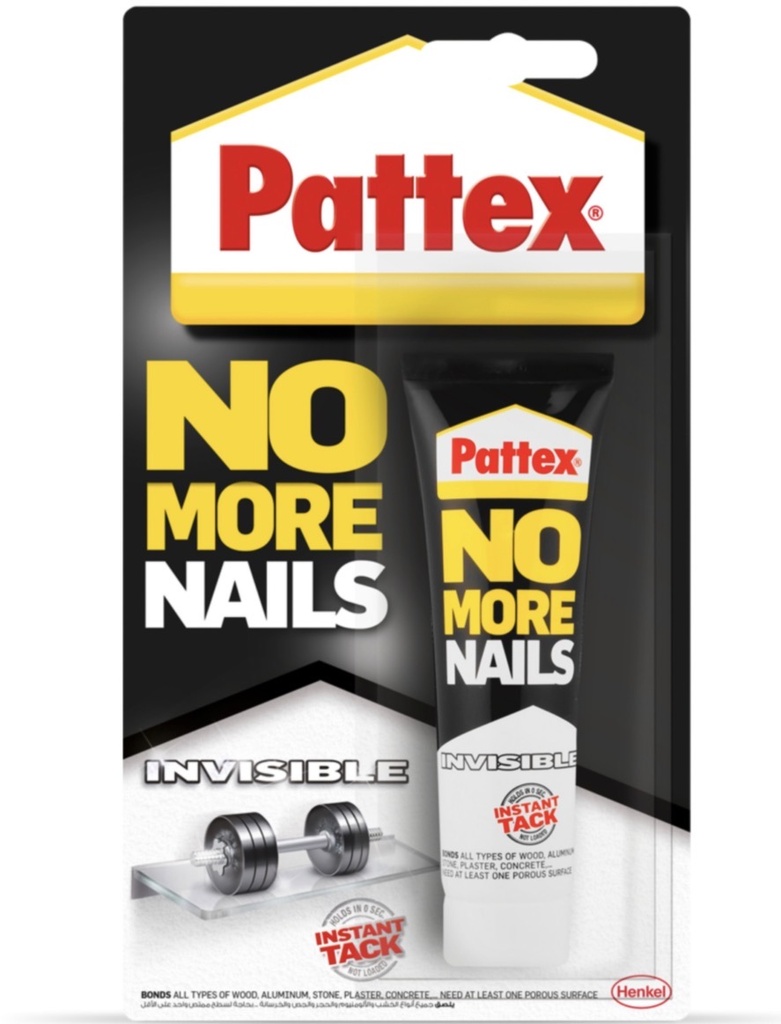 PATTEX NO MORE NAILS INVISIBLE TUBE ALL PURPOSE 40G-GERMANY
