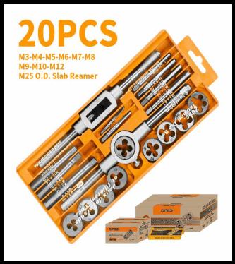 DINGQI 20PCS METRIC TAP AND DIE SET -CHINA/MG02820