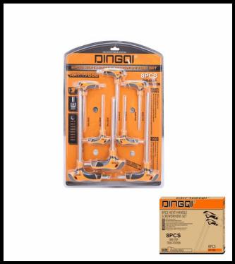 DINGQI 8PCS HEXT-HANDLE SCREW DERIVER SET 2.0-10.0-CHINA/17009