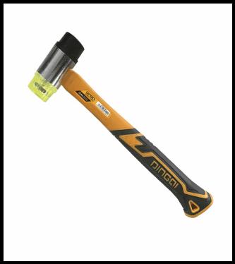 DINGQI RUBBER HAMMER YELLOW/BLACK 35MM-CHINA/38010