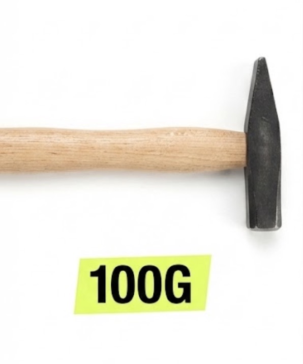 ROTO MACHINSTS HAMMER WOOD HANDLE 100G -GERMANY