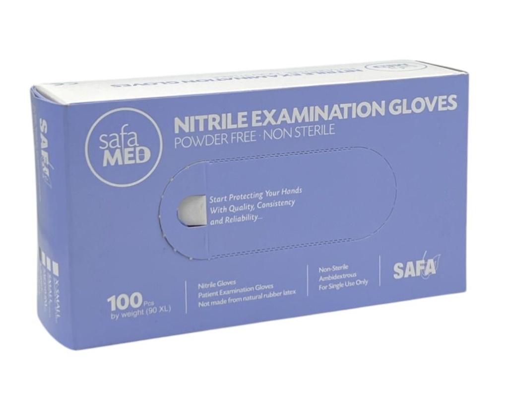 SAFA MED DISPOSABLE VINYL GLOVES POWDER FREE XL -CHINA