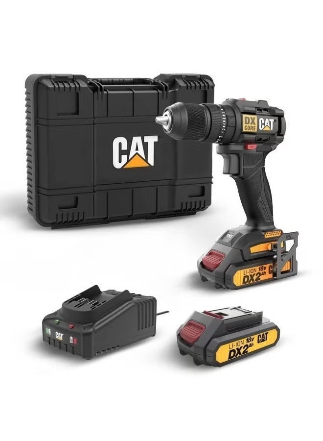 BRUSHLESS CORDLESS HAMMER DRILL 18V 50NM DX1010 CAT