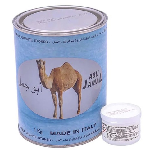 [ غارء رخام ]  ABU JAMAL MARBLE GLUE WHITE 1KG-ITALY 