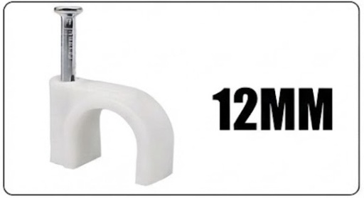 [  سلكCLIPS  بلاستيك 12 ملم(NC-4N) -  تايوان ]  CABLE CLIPS PLASTIC 12MM (NC-4N) - TAIWAN 