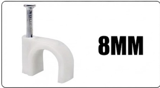 [KSS CABLE CLIPS PLASTIC 8MM (NC-2N) - كلبس بلاستيك 8 ملم]  CABLE CLIPS PLASTIC 8MM (NC-2N) - TAIWAN 