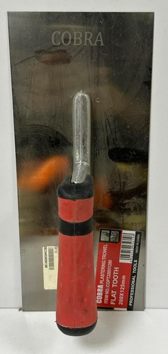 [ CTOPTT220511280 -  بلاسترينغ تروبيل ]  COBRA PLASTRING TROWEL FLAT TOOTH 280X125MM RUBBER HANDLE 
