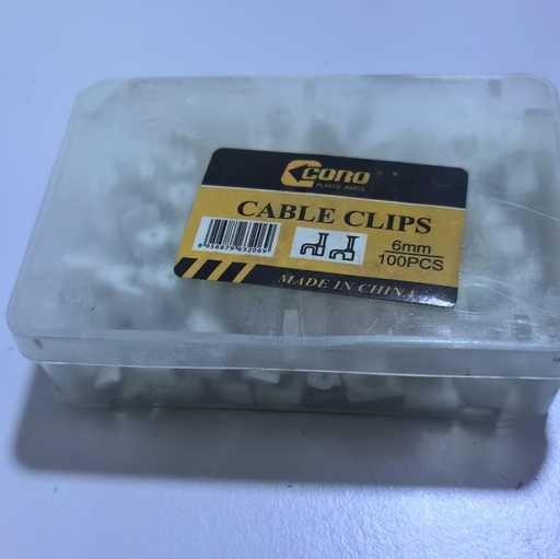 [  سلكCLIPS  بلاستيك10MM ]  CORO CABLE CLIPS PLASTIC 9MM 