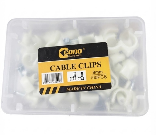 [سلكCLIPS  بلاستيك9MM]  CORO CABLE CLIPS PLASTIC 9MM 