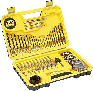 [ DT71563-QZ - طقم ريشة ]  DEWALT COMBINATION DRILL BIT SET 100PCS - DT71563-QZ 