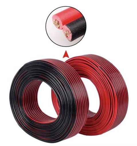 NID PVC INSULATED SPEAKER WIRE 2X1.5MM 80Y - RED/BLACK