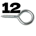 EYE HOOK SCREW NO-12
