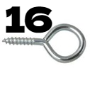 EYE HOOK SCREW NO-16