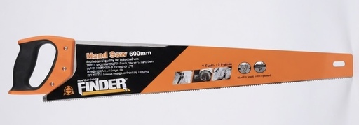 [ FINDER  يدوي منشار 600 مم اسود&  برتقالي مقبض ]  FINDER HAND SAW 600MM BLACK & ORANGE HANDLE 