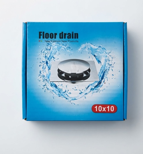 [  ارضيةDRAIN STAINLESS  حديد10X10 ]  FLOOR DRAIN STAINLESS STEEL 10X10 