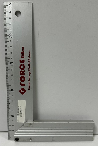[ زاوية نجار المنيوم 25 سم ]  FORCE ALUMINIUM RIGHT ANGLE 25CM 250MM 
