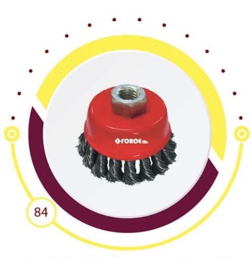  FORCE WIRE CUP BRUSH TWISTED 75MM 3" - LMGC016B-075 