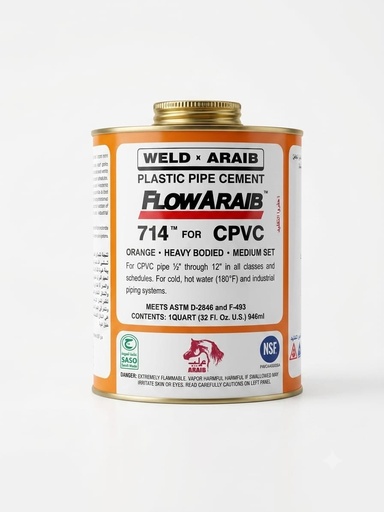 [ GLUE 714 FLOW GUARD 946 ML -  امريكي ]  GLUE 714 946ML FLOWGUARD & HARDWELD - K.S.A 