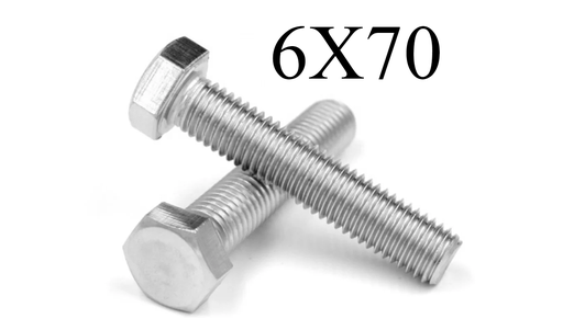 [  هيكس مزلاج جي اي- (6X80) ]  HEX BOLT GI - (6X70) 