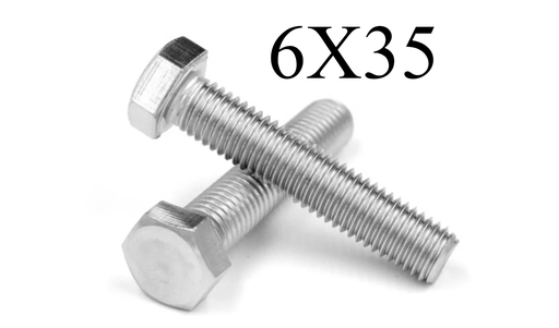 [ 6X35 عرافة الترباس ]  HEX BOLT GI - 002 (6X35) 
