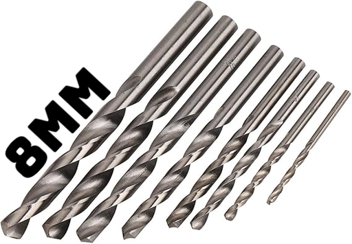 [ HSS JOBBER  مثقاب قطعة8MM -  هندي ]  HSS JOBBER DRILL BIT 8MM - INDIA 