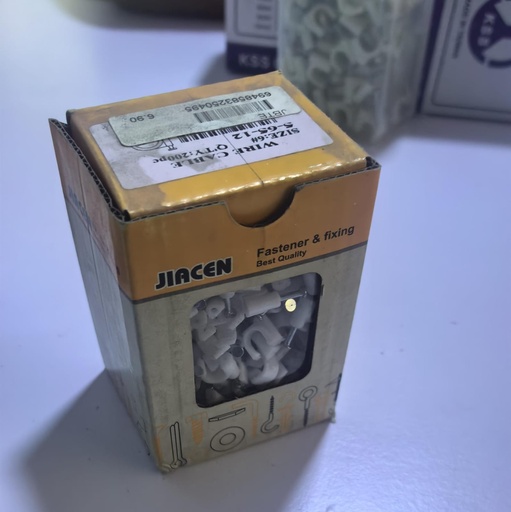 [ JIACEN  سلكCLIPS  بلاستيك6MM (200PCS) - 5-65-12 ]  JIACEN CABLE CLIPS PLASTIC 6MM (200PCS) - 5-65-12 