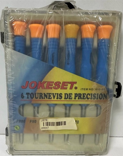 [ 610-6B - طقم مفك 12 قطع ]  JOKESET 6PCS PRECISION SCREWDRIVERS - 610-6B 