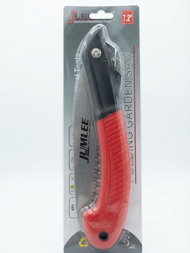 [ TT1675 ]  JUMLEE FOLDING GARDEN SAW 7.2" RED/BLACK HANDLE -TT1675 