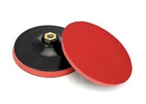[ M14 4.5" - ديسك احمر لزق ]  KITOOLS BACKING PAD PLASTIC 4.5" 115MM - RED/BLACK 