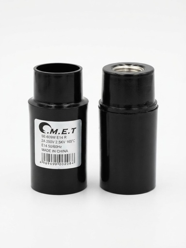 [ SE-609W حامل المنيوم ]  LAMP HOLDER E14 2A 250V 2.5KV ALUMINIUM THREADED - ALL COLOR 