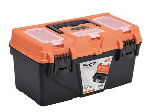 [  ] LAWAZIM TOOL BOX 15" PLASTIC BLACK/ORANGE -CHINA