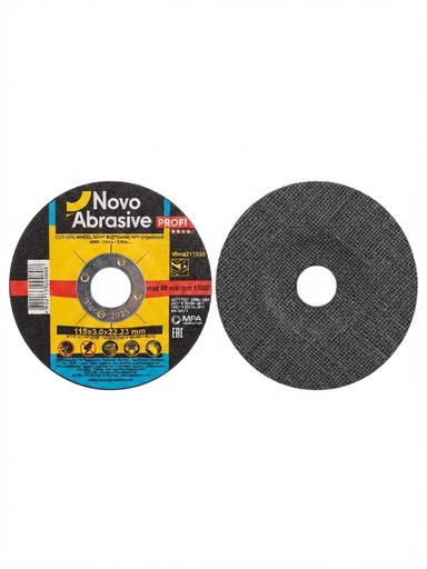 [ 4.5" -  ديسك قص الحديد ]  NOVO CUTTING DISC STEEL 4.5" 115X3.0X22.23MM - EUROPE 