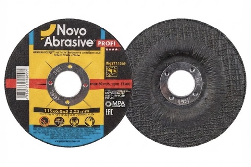 [ 4.5" -  ديسك قص الحديد ]  NOVO GRINDING DISC STEEL 4.5" 115X6.0X2.2.23MM - EUROPE 