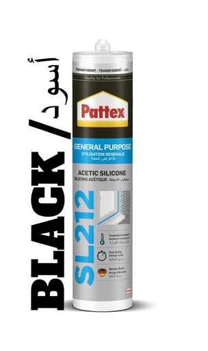[SL280 - سيلكون اسود]  PATTEX SL212 ACRYLIC SEALANT BLACK - TURKEY 