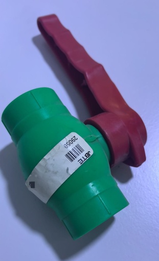 [  اخضرGATE  محبس3/4" 25MM -  الماني ]  PPR BALL VALVE 3/4" 25MM GREEN/RED HANDLE (JUMBO) 
