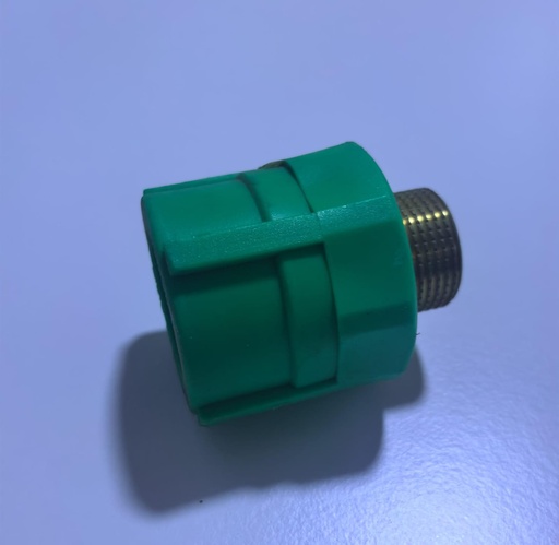 [ GREEN MALE ADAPTER 3/4''X1'' ]  PPR MALE ADAPTER BRASS 3/4''X1'' 