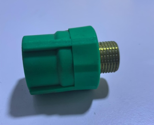 [ GREEN MALE ADAPTER BRASS 3/4''X1/2'' ]  PPR MALE ADAPTER BRASS 3/4''X1/2'' 