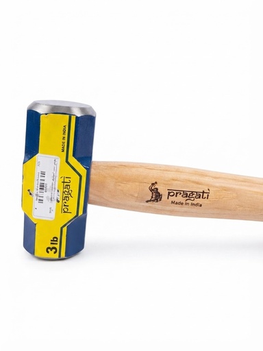 [ GENUINE HICKORY مقبض خشب المطرقة ]  PRAGATI HAMMER WOODD HANDLE 3LB  -INDIA 