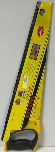 [ 18" يدوي منشار  انش- ]  PROFESSIONAL HAND SAW 18'' 7THEETH YELLOW HANDLE -CHINA 