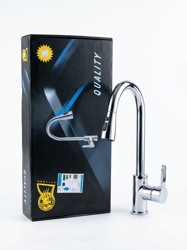 [  - خلات مجلى ]  QUALITY PULL OUT KIRCHEN MIXER STEEL HEAD -CHINA 