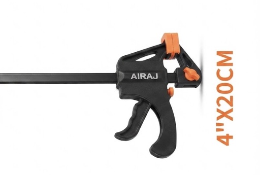 [مربط نجار Airaj]  QUICK RATCHET BAR CLAMP 4"X20CM BLACK 