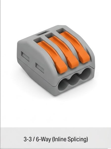 [ PCT-2-3 - موصل اسلاق رمادى ] QUICK WIRE CONNECTOR TERMINAL GRAY - PCT-3-3