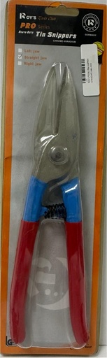  ROY'S TOOLS TIN SNIPPER STRAIGHT JAW - RED HANDLE 