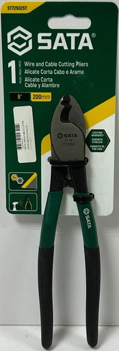 [ST72502ST قاطع اسلاك اخضر 8"]  SATA WIRE & CABLE CUTTER PLIER GREEN HANDLE 8" -ST72502ST 