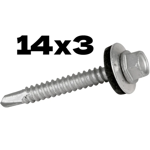 [ SINKO  برغي14X3" - (RUBBER &  حديدWASHER) ]  SINKO SCREW 14X3" - (RUBBER & STEEL WASHER) 