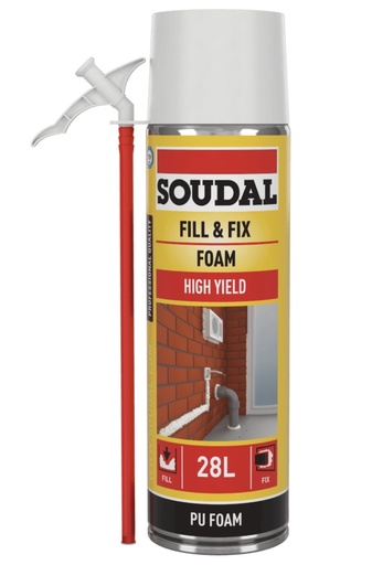 [رغوة صودا سبراي]  SOUDAL FOAM FILL & FIX 500ML - MEDIUM 