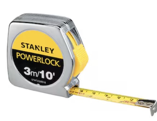 [ STHT33203-8 - شريط 3 متر ]  STANLEY MEASURING TAPE POWER LOCK 3M  - STHT33203-8 